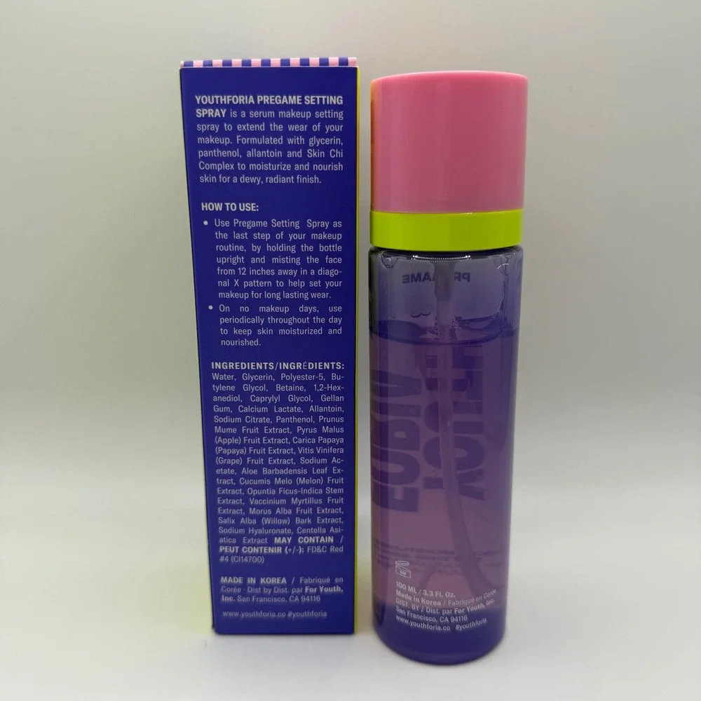 Youthforia Pregame Setting‎ Spray Skin Moisturizing Serum Mist 100ml 3.3oz NIB